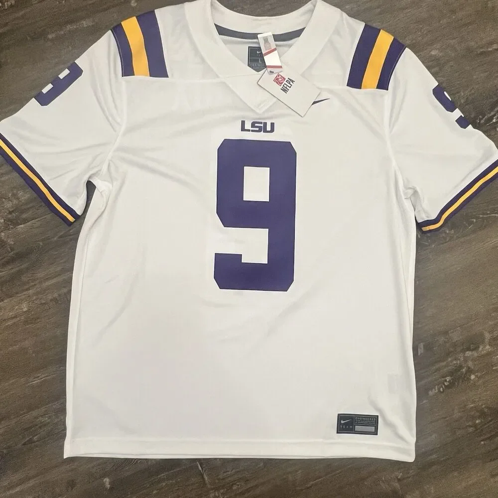 Joe Burrow Burreaux LSU Tigers Nike College Football Jersey Men XL BV7381-104